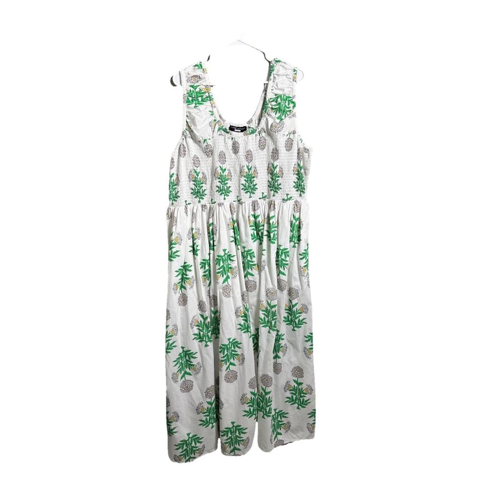 Lane Bryant 100% Cotton Smocked Floral Maxi Dress | Plus Size Cottagecore 2XL - Picture 2 of 5